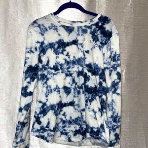 Hollister Co. Blue Marble/Tie-Dye XS Long Sleeve Shirt